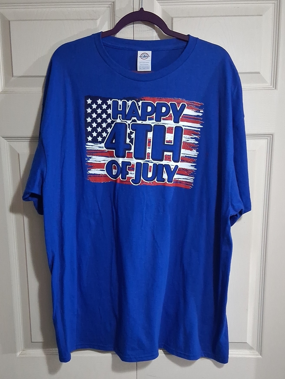 Delta Pro Weight Blue 'Happy 4th of July' Graphic Tee - 2XL
